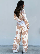 Load image into Gallery viewer, &quot;Martina&quot; Animal Print Satin Blouse And Pants Set
