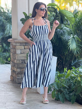 Load image into Gallery viewer, &quot;Laurie&quot; Bow Tie Sleeveless Dress With Striped Pattern
