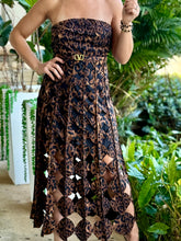 Load image into Gallery viewer, “Georgina” Sleeveless Belted Laser Cut Maxi Dress
