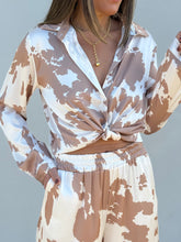 Load image into Gallery viewer, &quot;Martina&quot; Animal Print Satin Blouse And Pants Set
