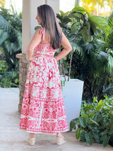 Load image into Gallery viewer, &quot;Jennifer&quot; Bow Tie Sleeveless Dress With Printed Pattern
