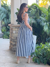 Load image into Gallery viewer, &quot;Laurie&quot; Bow Tie Sleeveless Dress With Striped Pattern

