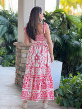 Load image into Gallery viewer, &quot;Jennifer&quot; Bow Tie Sleeveless Dress With Printed Pattern

