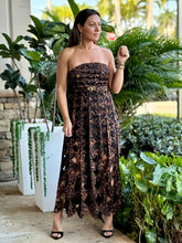 Load image into Gallery viewer, “Georgina” Sleeveless Belted Laser Cut Maxi Dress
