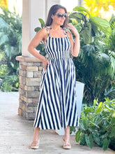 Load image into Gallery viewer, &quot;Laurie&quot; Bow Tie Sleeveless Dress With Striped Pattern
