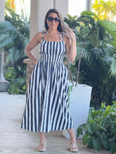 Load image into Gallery viewer, &quot;Laurie&quot; Bow Tie Sleeveless Dress With Striped Pattern
