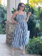Load image into Gallery viewer, &quot;Laurie&quot; Bow Tie Sleeveless Dress With Striped Pattern

