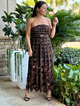 Load image into Gallery viewer, “Georgina” Sleeveless Belted Laser Cut Maxi Dress
