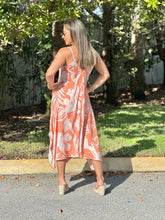 Load image into Gallery viewer, &quot;Gianna&quot; Woven Printed Midi Dress With Handkerchief Hem
