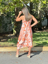 Load image into Gallery viewer, &quot;Gianna&quot; Woven Printed Midi Dress With Handkerchief Hem

