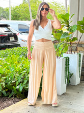 Load image into Gallery viewer, &quot;Nova&quot; High Waisted Shirred Wide Leg Flowy Pants
