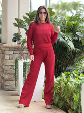 Load image into Gallery viewer, &quot;Kiara&quot; Long Sleeve Mesh Sweater And Knit Pants Set

