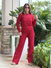 Load image into Gallery viewer, &quot;Kiara&quot; Long Sleeve Mesh Sweater And Knit Pants Set

