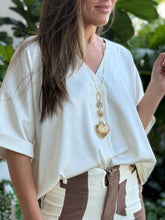 Load image into Gallery viewer, &quot;Hayden&quot; V Neck Satin Oversized Blouse
