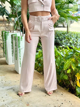 Load image into Gallery viewer, &quot;Luna&quot; Crop Sleeveless Vest And Belted High Waisted Pants Set
