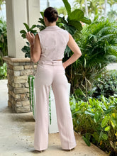 Load image into Gallery viewer, &quot;Luna&quot; Crop Sleeveless Vest And Belted High Waisted Pants Set
