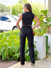 Load image into Gallery viewer, &quot;Luna&quot; Woven Twisted Crop Top And High Waisted Pants Set
