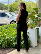 Load image into Gallery viewer, &quot;Luna&quot; Woven Twisted Crop Top And High Waisted Pants Set
