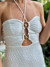 Load image into Gallery viewer, &quot;Sol&quot; Gold Starfish Detail Midi Dress
