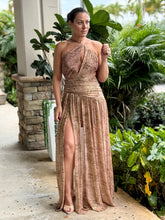 Load image into Gallery viewer, &quot;Vivienne&quot; Metal Jersey One S Strappy Dress
