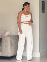 Load image into Gallery viewer, &quot;Cayena&quot; Solid High Waisted Pants And Crop Top Set
