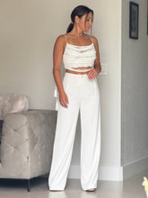 Load image into Gallery viewer, &quot;Cayena&quot; Solid High Waisted Pants And Crop Top Set
