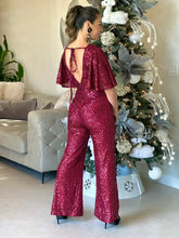 Load image into Gallery viewer, &quot;Alexia&quot; Ruffle Sleeve V-Neck Backless Jumpsuit
