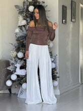Load image into Gallery viewer, &quot;Genesis&quot; Rhinestone Long Sleeve Off Shoulder Top
