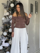 Load image into Gallery viewer, &quot;Genesis&quot; Rhinestone Long Sleeve Off Shoulder Top
