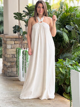Load image into Gallery viewer, &quot;Monique&quot; Backless Linen Halter Maxi Dress
