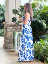 Load image into Gallery viewer, &quot;Goia&quot; Halter Neck Satin Print Maxi Dress
