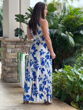 Load image into Gallery viewer, &quot;Goia&quot; Halter Neck Satin Print Maxi Dress
