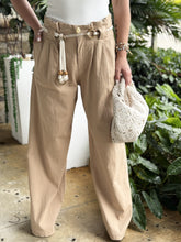 Load image into Gallery viewer, &quot;Kali&quot; Lines Belted High Wasited Pants
