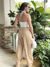 Load image into Gallery viewer, &quot;Kali&quot; Lines Belted High Wasited Pants
