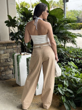 Load image into Gallery viewer, &quot;Kali&quot; Lines Belted High Wasited Pants
