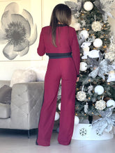 Load image into Gallery viewer, &quot;Betina&quot; Button Up Long Sleeve Top And Matching High Waisted Pants
