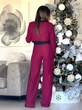 Load image into Gallery viewer, &quot;Betina&quot; Button Up Long Sleeve Top And Matching High Waisted Pants
