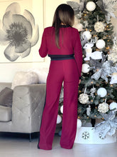 Load image into Gallery viewer, &quot;Betina&quot; Button Up Long Sleeve Top And Matching High Waisted Pants
