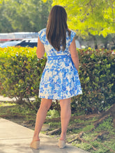 Load image into Gallery viewer, &quot;Gio&quot; Sleeveless Button Down Tiered Mini Dress With Self Belt And Pleated Skirt
