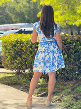 Load image into Gallery viewer, &quot;Gio&quot; Sleeveless Button Down Tiered Mini Dress With Self Belt And Pleated Skirt
