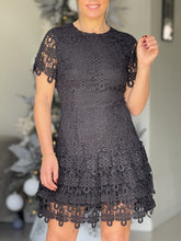 Load image into Gallery viewer, &quot;Natalie&quot; Crochet Short Sleeve Dress
