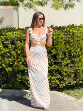 Load image into Gallery viewer, &quot;Emma&quot; Zebra Print Wicker Chain Dress
