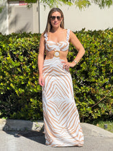 Load image into Gallery viewer, &quot;Emma&quot; Zebra Print Wicker Chain Dress
