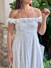 Load image into Gallery viewer, &quot;Vero&quot; Textured Floral Print Ruffle Off-Shoulder Midi Dress
