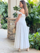 Load image into Gallery viewer, &quot;Vero&quot; Textured Floral Print Ruffle Off-Shoulder Midi Dress
