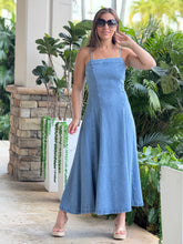 Load image into Gallery viewer, &quot;Eliane&quot; Denim Sleeveless Midi Dress
