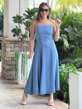 Load image into Gallery viewer, &quot;Eliane&quot; Denim Sleeveless Midi Dress
