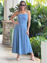 Load image into Gallery viewer, &quot;Eliane&quot; Denim Sleeveless Midi Dress
