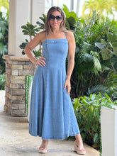 Load image into Gallery viewer, &quot;Eliane&quot; Denim Sleeveless Midi Dress
