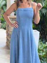Load image into Gallery viewer, &quot;Eliane&quot; Denim Sleeveless Midi Dress
